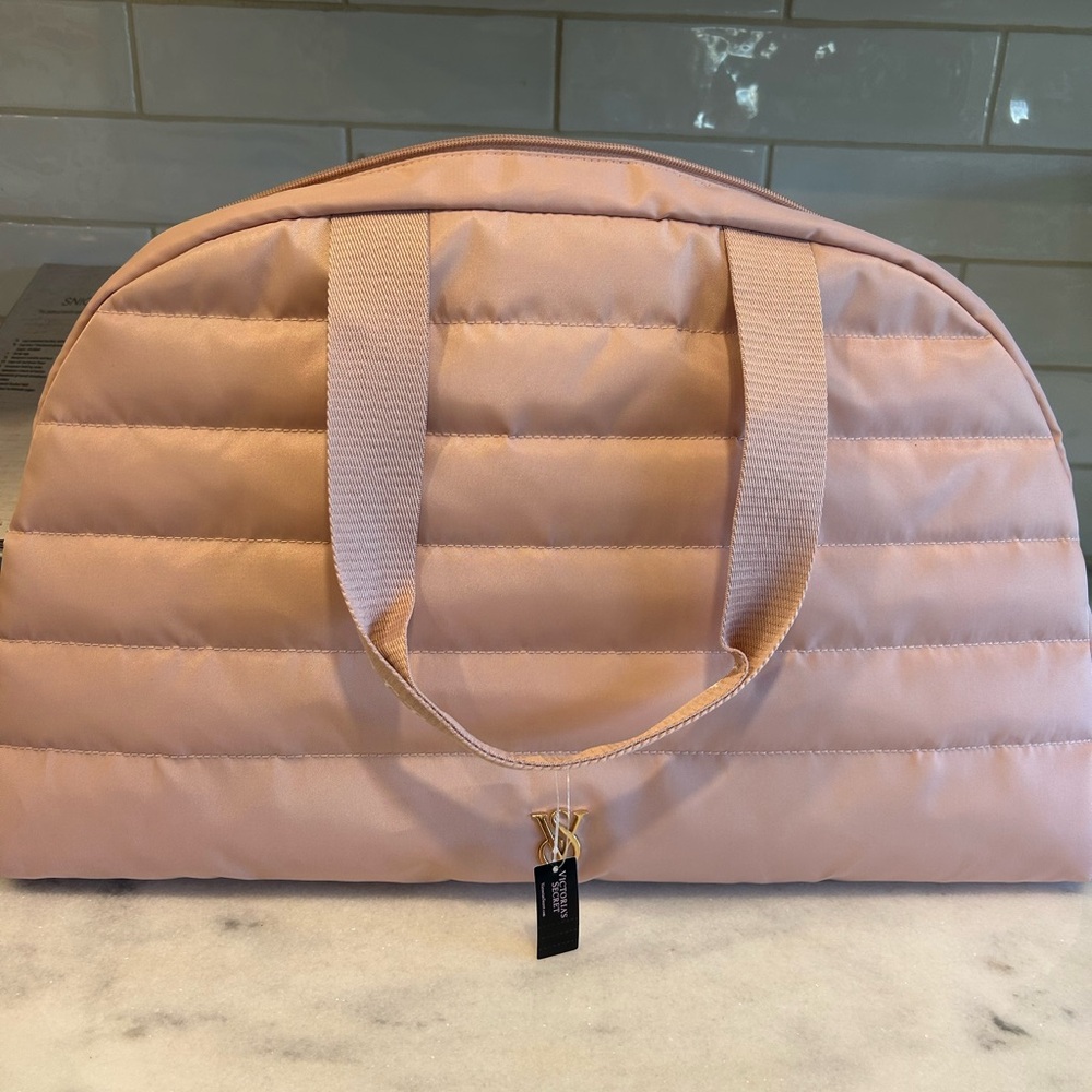 Victoria's Secret Blush Quilted Travel Bag